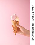 Woman Hand Holding An Ice Cream ...