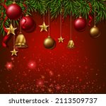 christmas red sparkle gradient... | Shutterstock .eps vector #2113509737