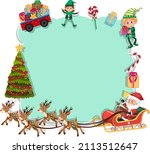empty christmas board with... | Shutterstock .eps vector #2113512647