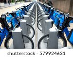 Commute Blue City Bikes Parked...