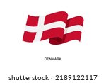 Denmark flag vector. Flag of Denmark on white background. Vector illustration eps10