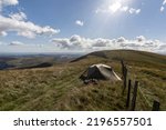 Small photo of A wild camping tent in the mountains of Wales UK Cadair Berwyn