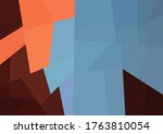 orange blue colorful geometric... | Shutterstock . vector #1763810054