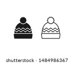 winter hat icon. vector in... | Shutterstock .eps vector #1484986367