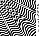 abstract wavy geometric black... | Shutterstock .eps vector #603195254
