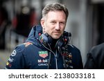 Small photo of Barcelona, Spain. 23-25 February 2022. F1 test pre-season 2022. Christian Horner Team Principal, Red Bull.