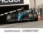 Small photo of Monte Carlo, Principality of Monaco. 25-28 May 2023. F1 World Championship. 80th Grand Prix of Monaco.#18, Lance STROLL, CAN, Aston Martin Formula 1 team, Aston Martin AMR23 Mercedes.