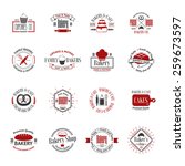 vintage bakery badges  labels... | Shutterstock .eps vector #259673597