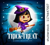 halloween trick or treat... | Shutterstock .eps vector #1174647007
