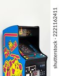 Small photo of Palm Springs, CA, USA - November 1, 2022. Mr Packman Vintage video game in Palm Springs California