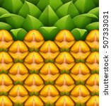 pineapple texture pattern... | Shutterstock .eps vector #507333031