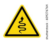 warning sign beware snake ... | Shutterstock .eps vector #609276764
