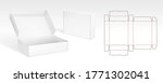 box with flip lid packaging die ... | Shutterstock .eps vector #1771302041