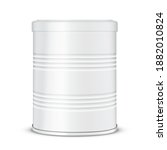round ribbed white glossy tin... | Shutterstock .eps vector #1882010824