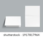 3d horizontal half fold blank... | Shutterstock .eps vector #1917817964