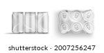 3d tin cans in plastic wrap... | Shutterstock .eps vector #2007256247