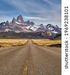 Small photo of mote fitz roy, in El Chalten, Argentina, seen from the road