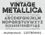 vintage font handcrafted vector ... | Shutterstock .eps vector #1207804441