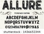 typeface alphabet font script... | Shutterstock .eps vector #1436652344