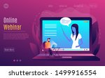 webinar landing. online... | Shutterstock .eps vector #1499916554