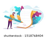 business contract signing.... | Shutterstock .eps vector #1518768404