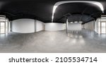 Empty room without repair. full seamless spherical hdri panorama 360 degrees in interior white loft room for office or store in equirectangular projection