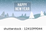christmas card flat stylish... | Shutterstock .eps vector #1241099044