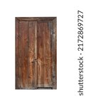 Old Wooden Door Isolated On...