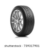 Car wheels isolated on a white...