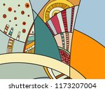 abstract contemporary art with... | Shutterstock .eps vector #1173207004
