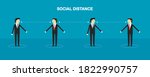 business people keep distance... | Shutterstock .eps vector #1822990757