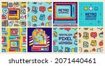 square posters and seamless... | Shutterstock .eps vector #2071440461