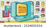 retro computer  nostalgia... | Shutterstock .eps vector #2124031514
