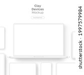 clay responsive devices mockup... | Shutterstock .eps vector #1997579984