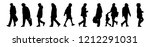 silhouette of men and women... | Shutterstock .eps vector #1212291031