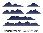 Mountains Silhouette. Isolated...