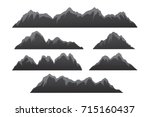  Rows Of Mountains Illustration....