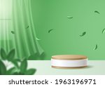 natural 3d podium for product... | Shutterstock .eps vector #1963196971