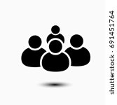 people talking icon. one of set ... | Shutterstock .eps vector #691451764