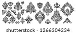 set of oriental vector damask... | Shutterstock .eps vector #1266304234