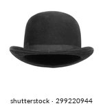Black Bowler Hat Isolated On...
