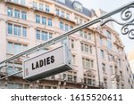 Vintage London Ladies toilet sign