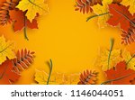 autumn background  tree paper... | Shutterstock .eps vector #1146044051