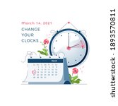 daylight saving time begins... | Shutterstock .eps vector #1893570811