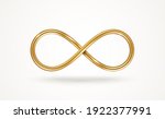 infinity gold symbol isolated... | Shutterstock .eps vector #1922377991