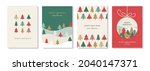 merry christmas and new year... | Shutterstock .eps vector #2040147371
