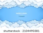 beautiful cotton clouds  white... | Shutterstock .eps vector #2104490381