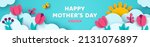 happy mother's day sale header... | Shutterstock .eps vector #2131076897