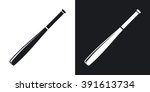vector baseball bat icon. two... | Shutterstock .eps vector #391613734