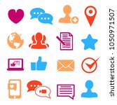 icons set for social network... | Shutterstock .eps vector #1050971507